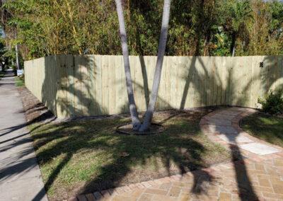 Wood fencing